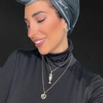 מטפחת לואי ויטון שחור אפור