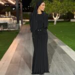 מטפחת תלתלים שחורה לונג